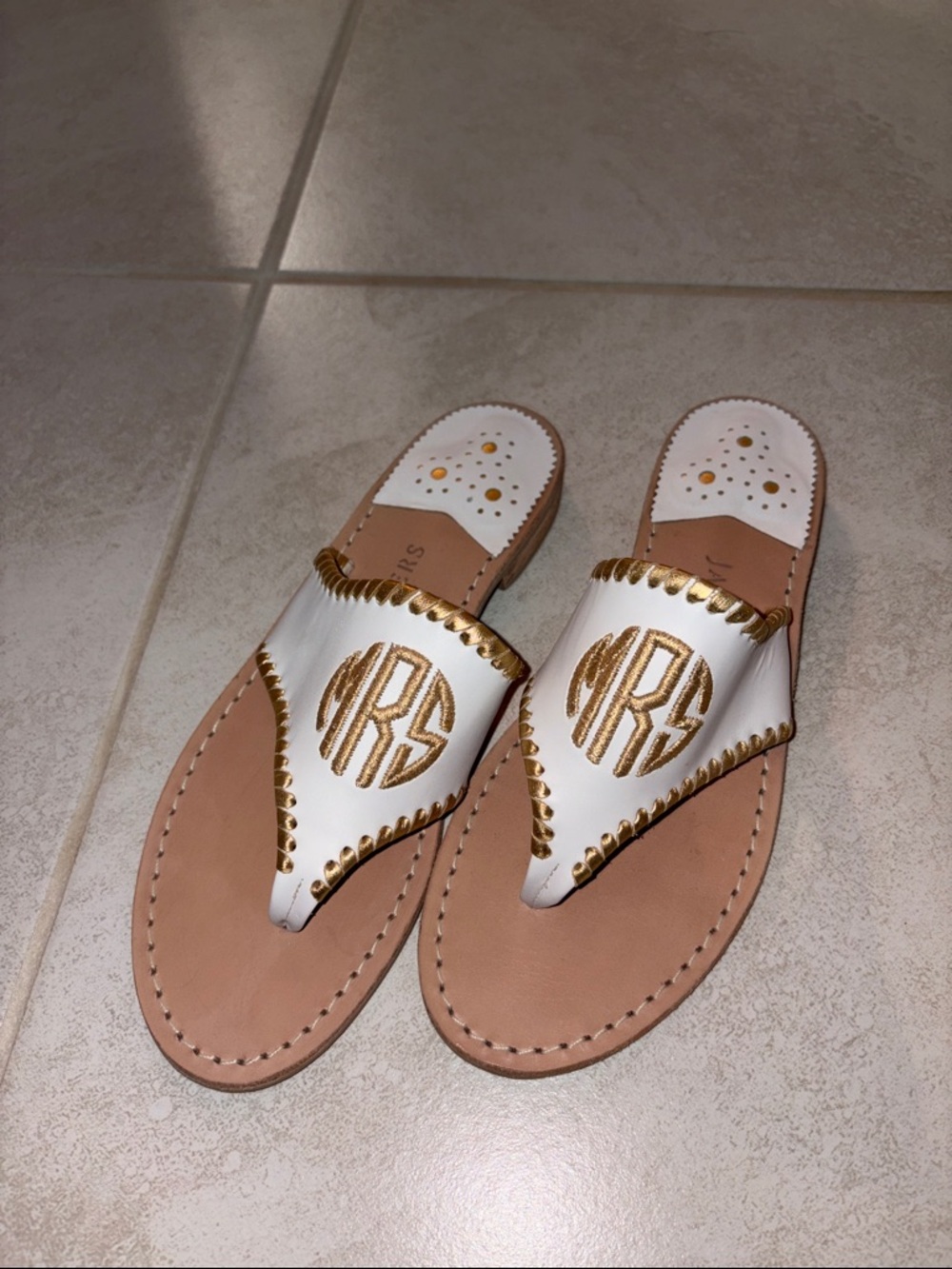Jack Rogers White MRS. Sandals